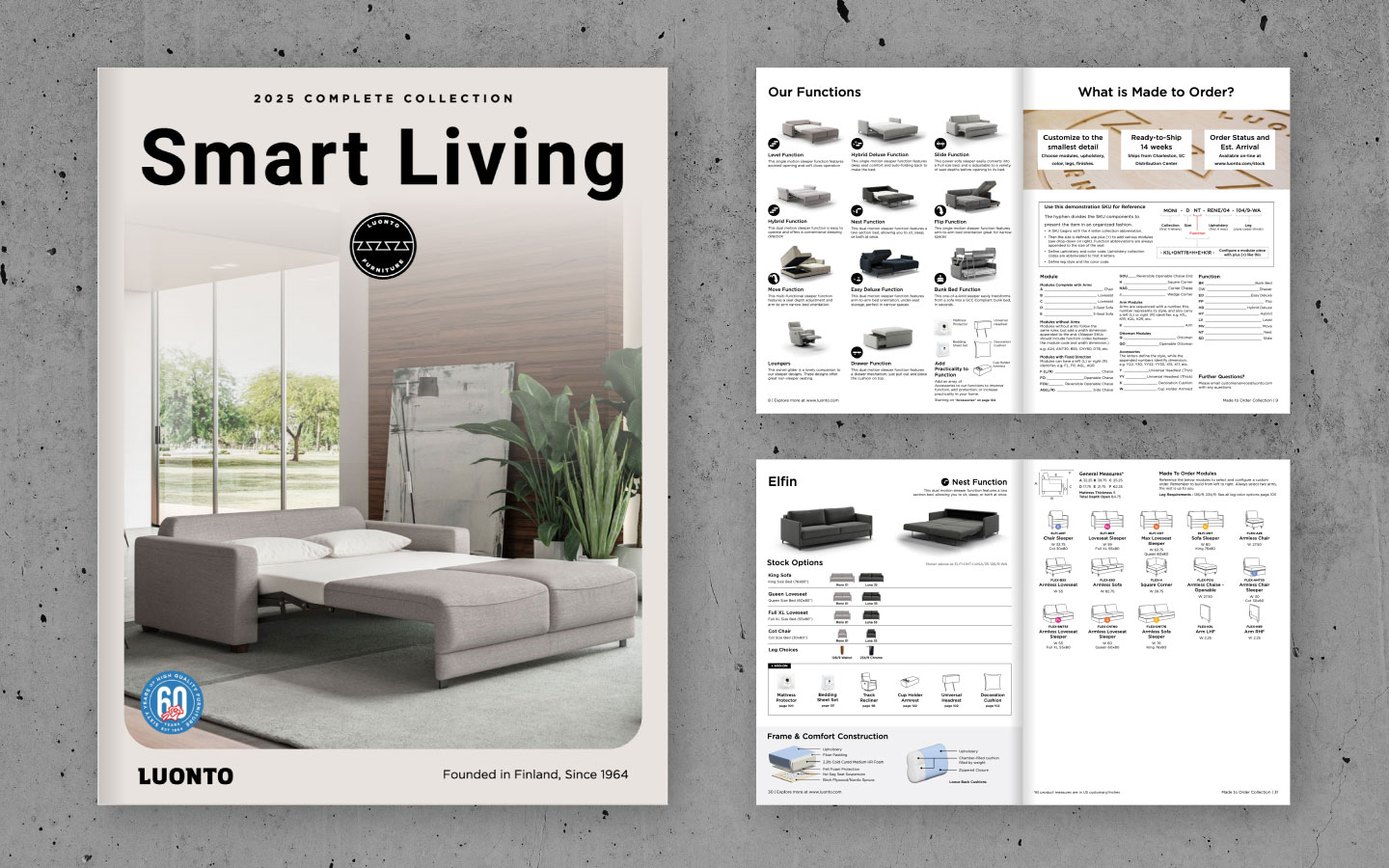 Complete and stock product catalog system derived from one product model